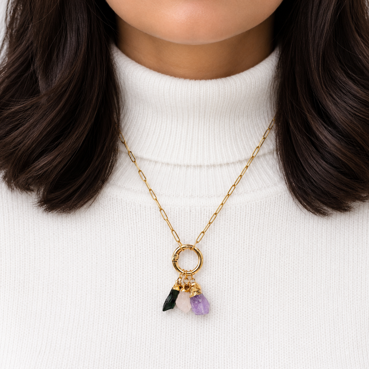 Mayuri's Beads - AQUARIUS Trinity Birthstone Necklace