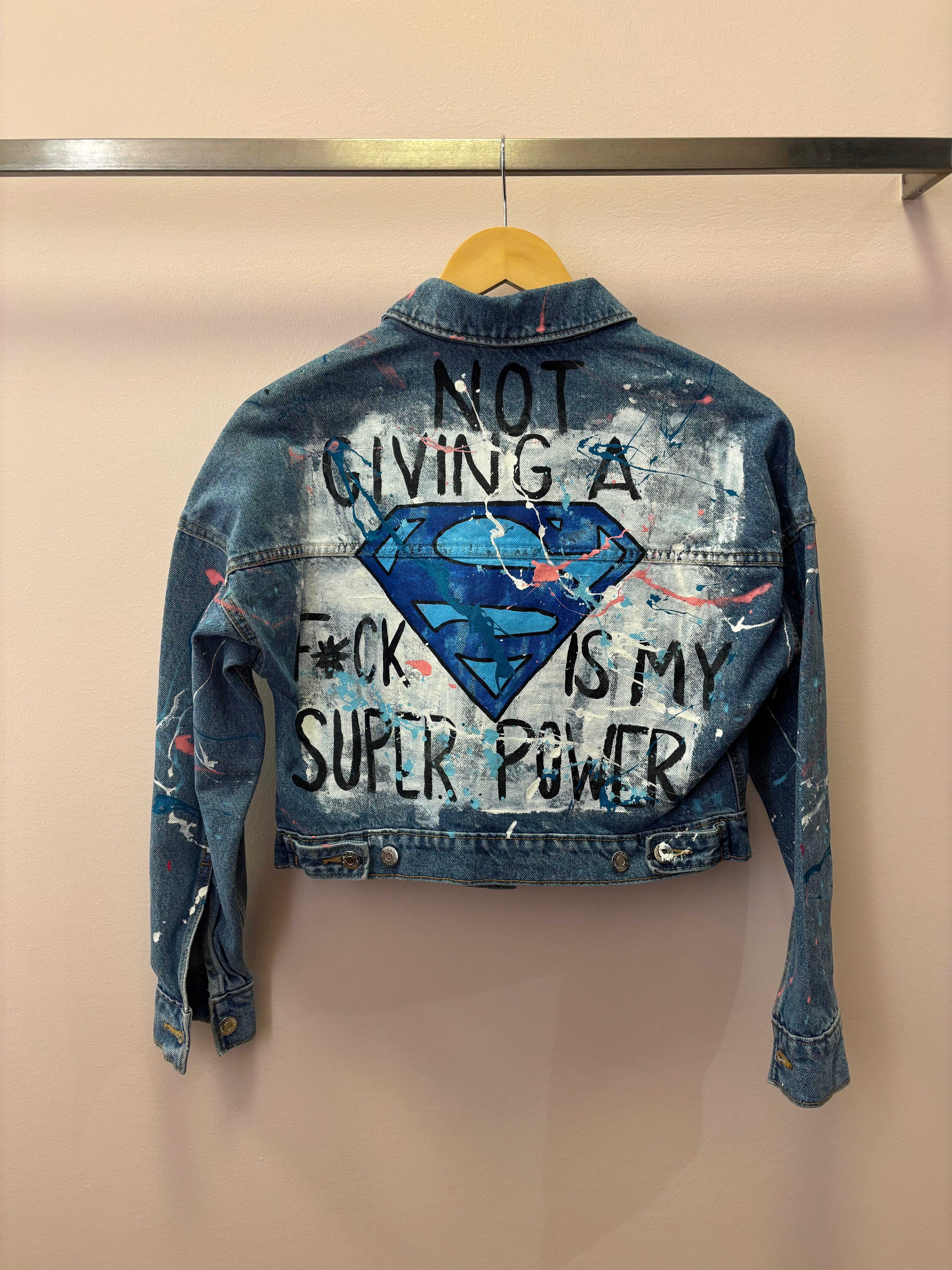 Shar-J Experience - Wearable Art Upcycled Denim Jacket
