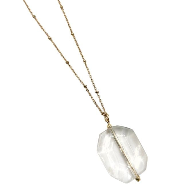 Mayuri's Beads - CLEAR QUARTZ Purity Pendant Necklace