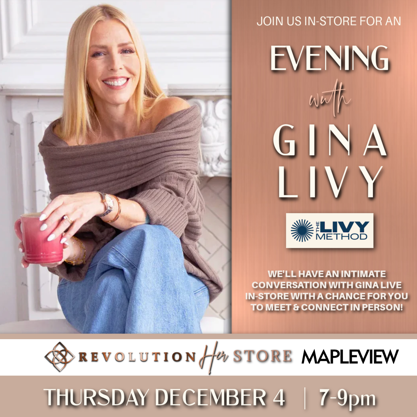 An Evening with Gina Livy at The RevolutionHer Store