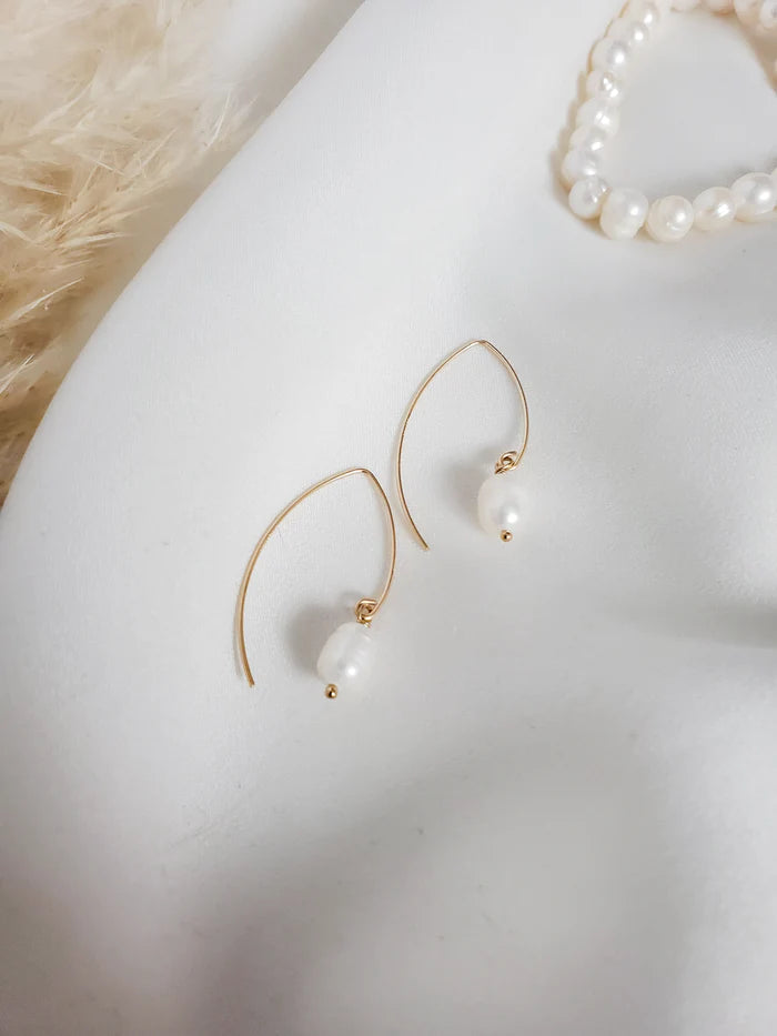 Rock Paper Pretty - Freshwater Pearls, 14k Gold Filled Earrings