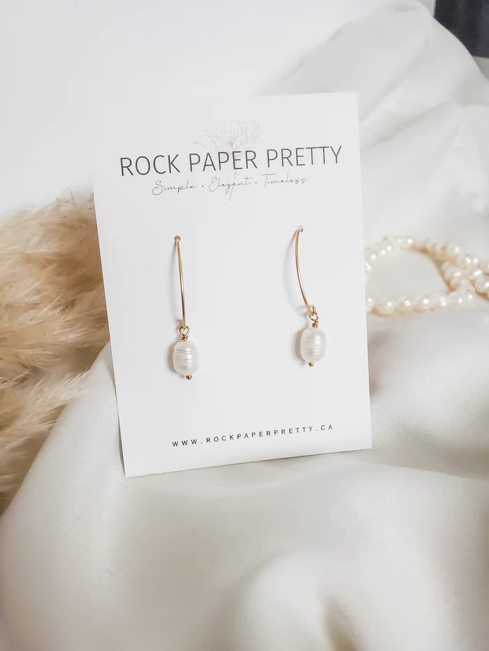 Rock Paper Pretty - Freshwater Pearls, 14k Gold Filled Earrings