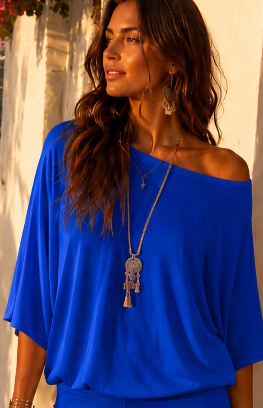 BAZ Malibu Batwing Top with Short Sleeves - PREORDER Fall 2026