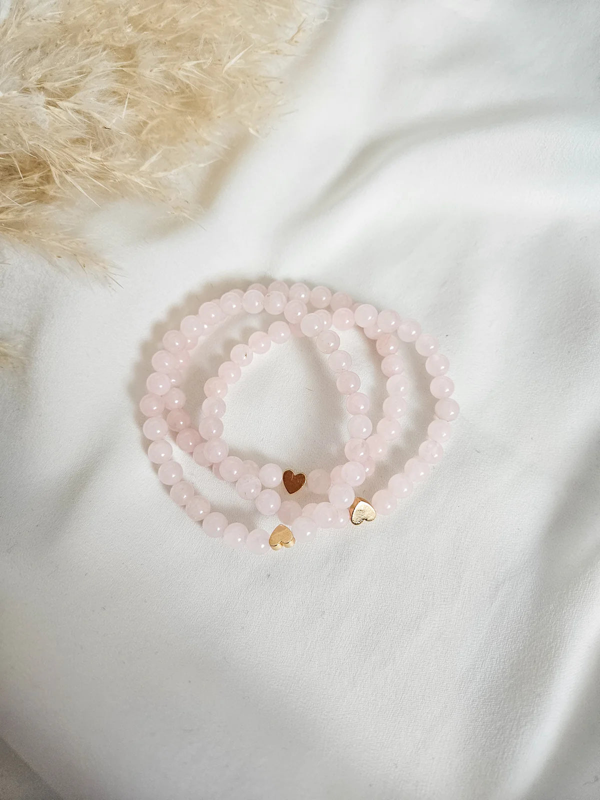 Rock Paper Pretty Sweet Pea Rose Quartz Bracelet