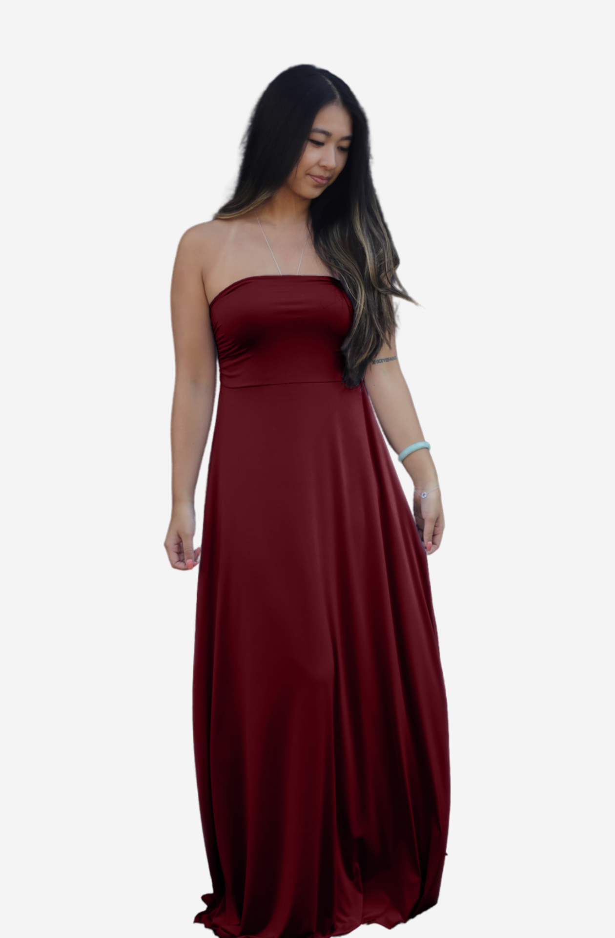 HENKAA Viola Maxi Dress - Burgundy Wine