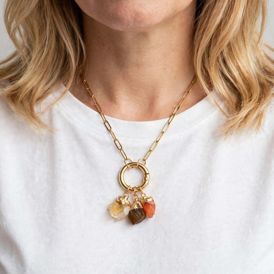 Mayuri's Beads - LEO Trinity Birthstone Necklace