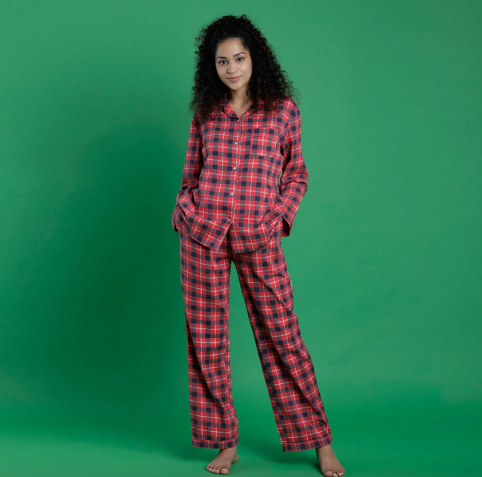 Mahogany PLAID Flannel Pyjama Set