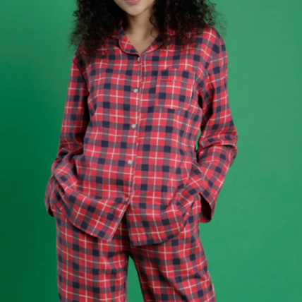 Mahogany PLAID Flannel Pyjama Set