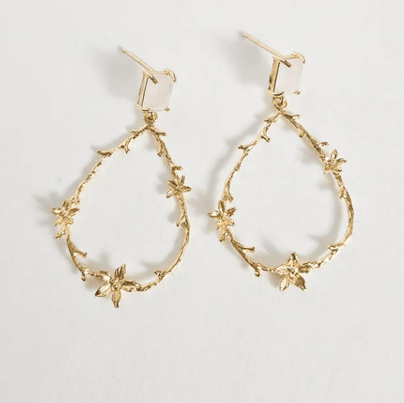 Rock Paper Pretty - Isabella Rose Quartz Earrings