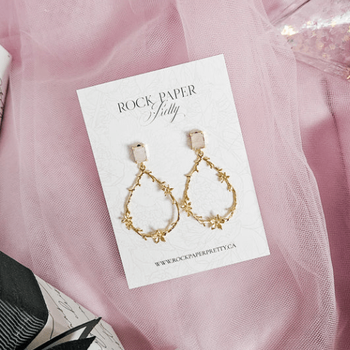 Rock Paper Pretty - Isabella Rose Quartz Earrings