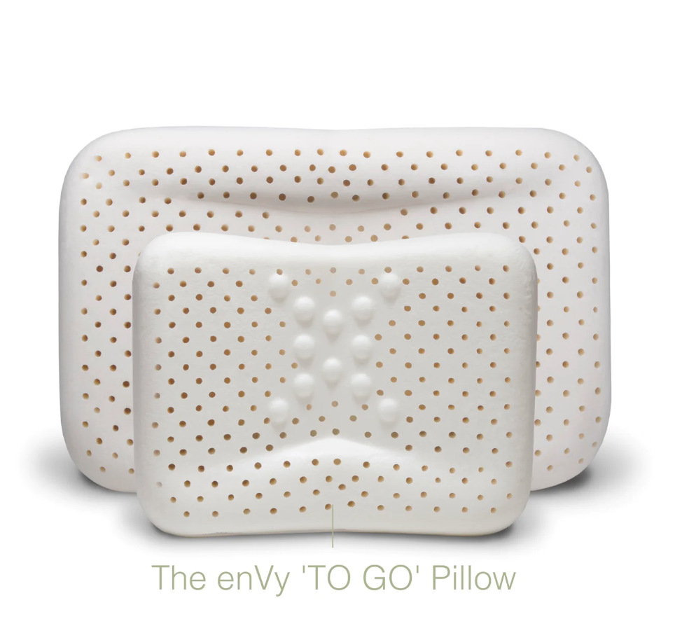 ENVY To Go Travel Pillow with Copper-Infused Eucalyptus TENCEL™ Pillowcase