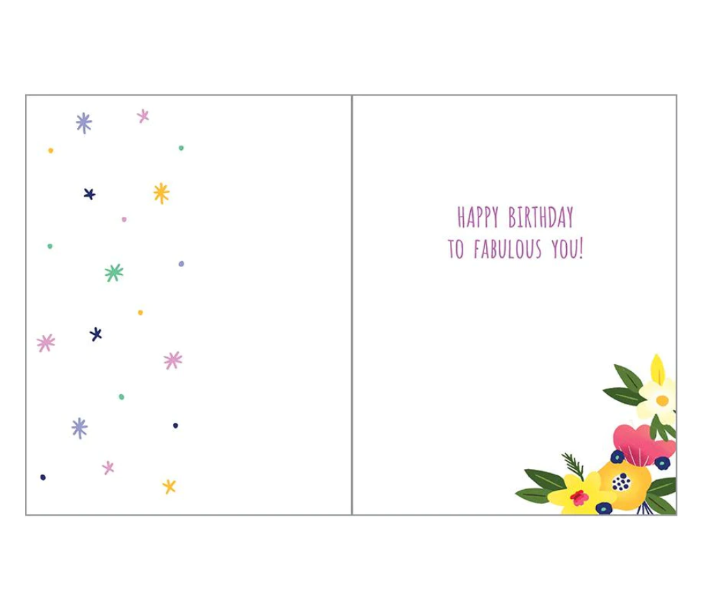 Gina B Designs Purple "Happy Birthday" Greeting Card