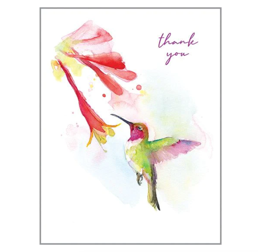 Gina B Designs Hummingbird "Thank You" Greeting Card