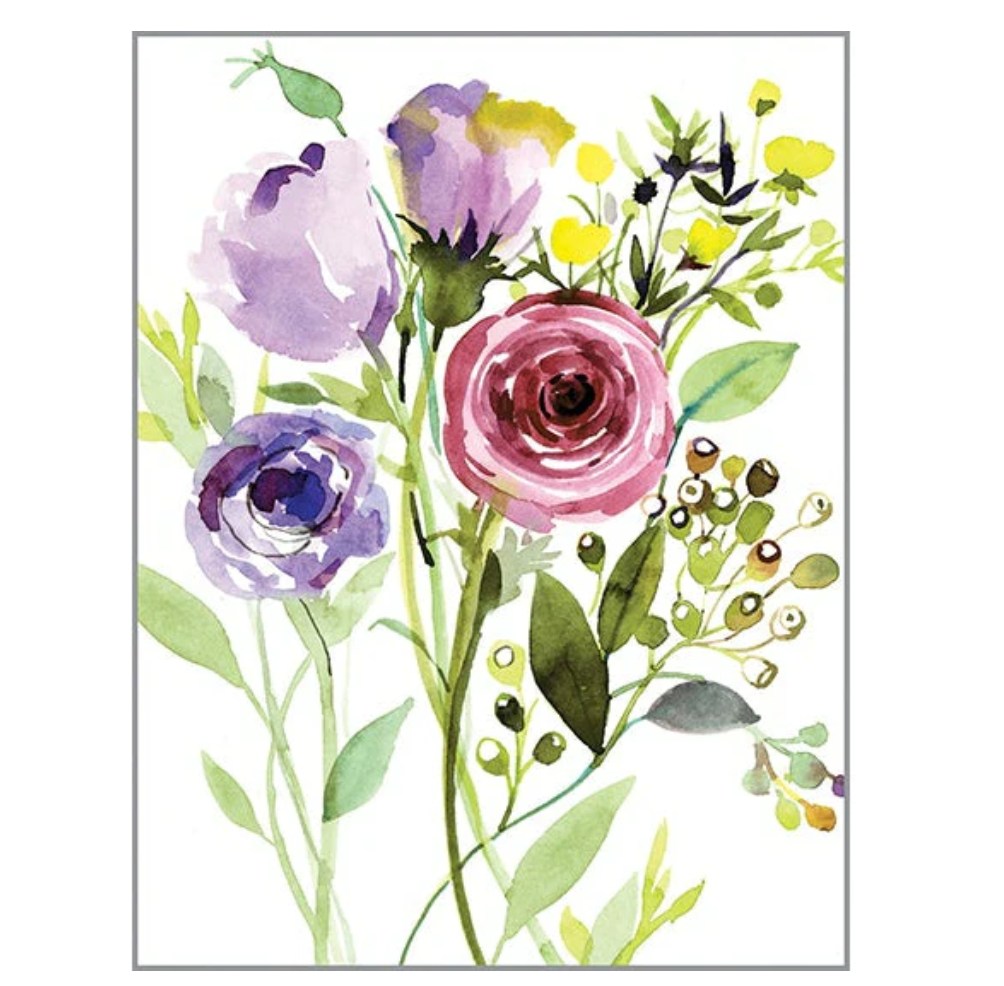 Gina B Designs "Flowers" Blank Greeting Card