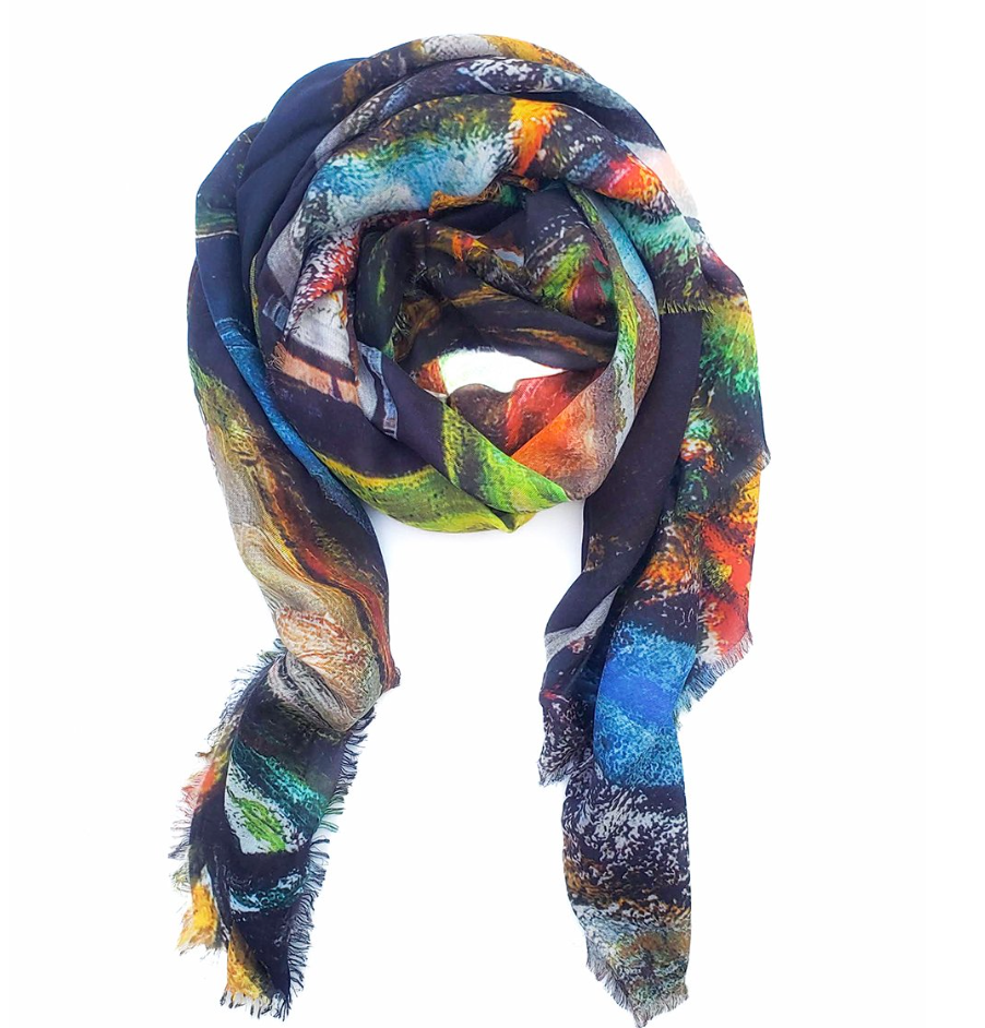LOLILI Fine Art Scarf - Painted Faces