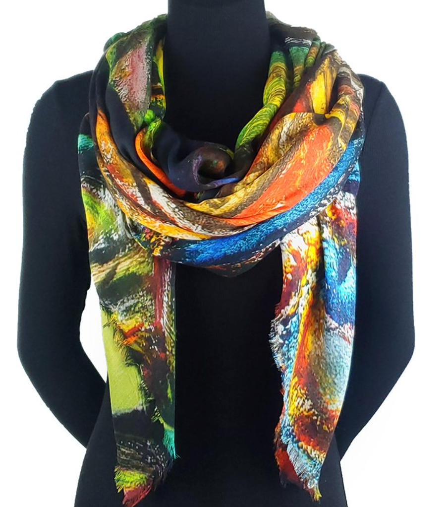 LOLILI Fine Art Scarf - Painted Faces