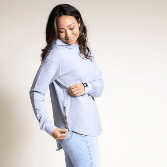 Olive + Splash Long Swoop Bamboo Hoodie