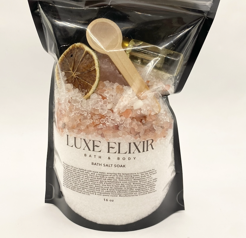 Luxe Elixir Bath Salt Soak with Rose Quartz