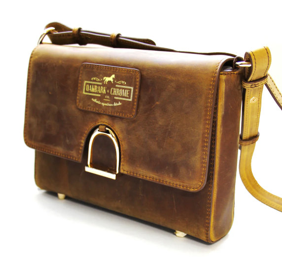 Oakbark & Chrome Shoulder Bag