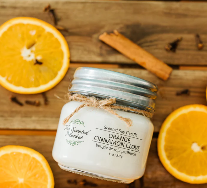 The Scented Market - Orange Cinnamon Clove Soy Wax Candle