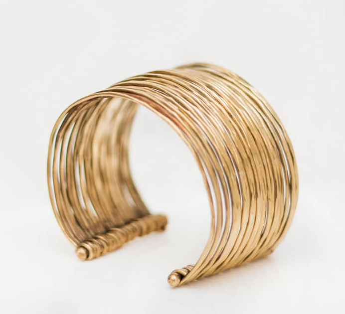 Love Not Fear BRIGID Brass Cuff