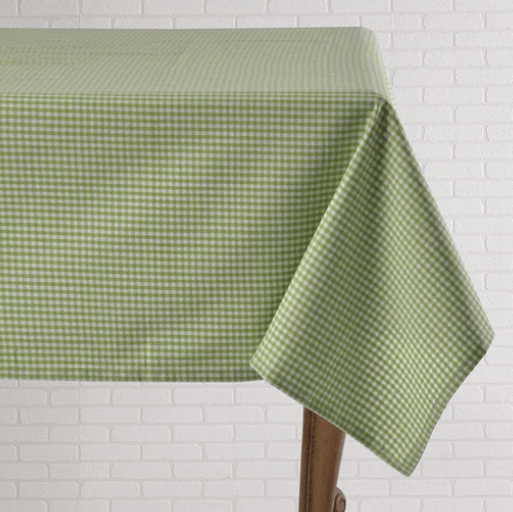 Mahogany GREEN GINGHAM Long Tablecloth (60" x 120")