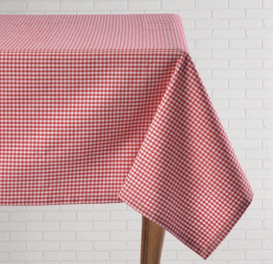 Mahogany GINGHAM Long Tablecloth (60" x 120")