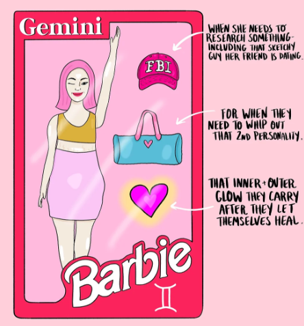 Stephanie Chinn Art Greeting Card - Barbie Astrology Birthday Cards