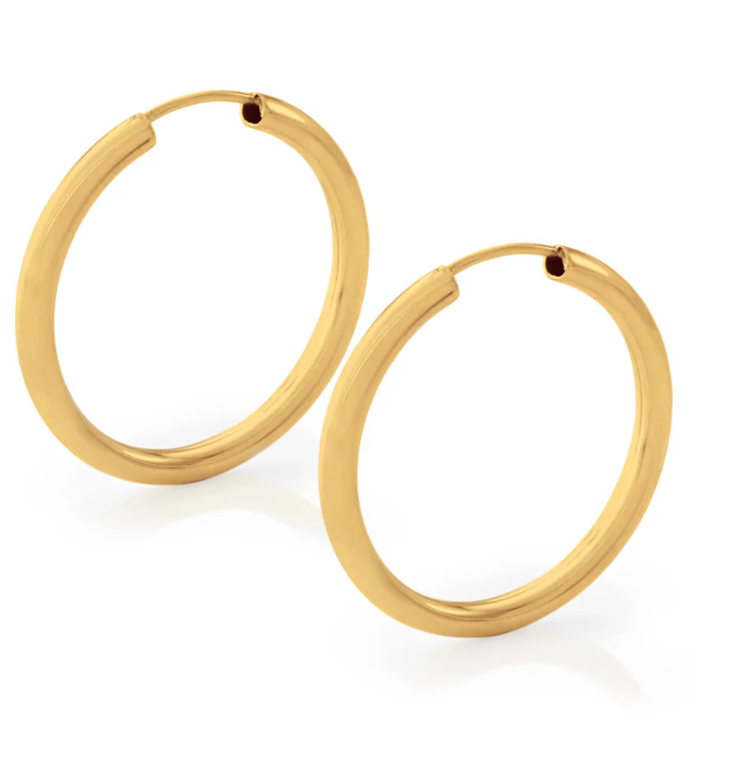 Crafted By CITRUS - Yellow Gold Hoop Earrings