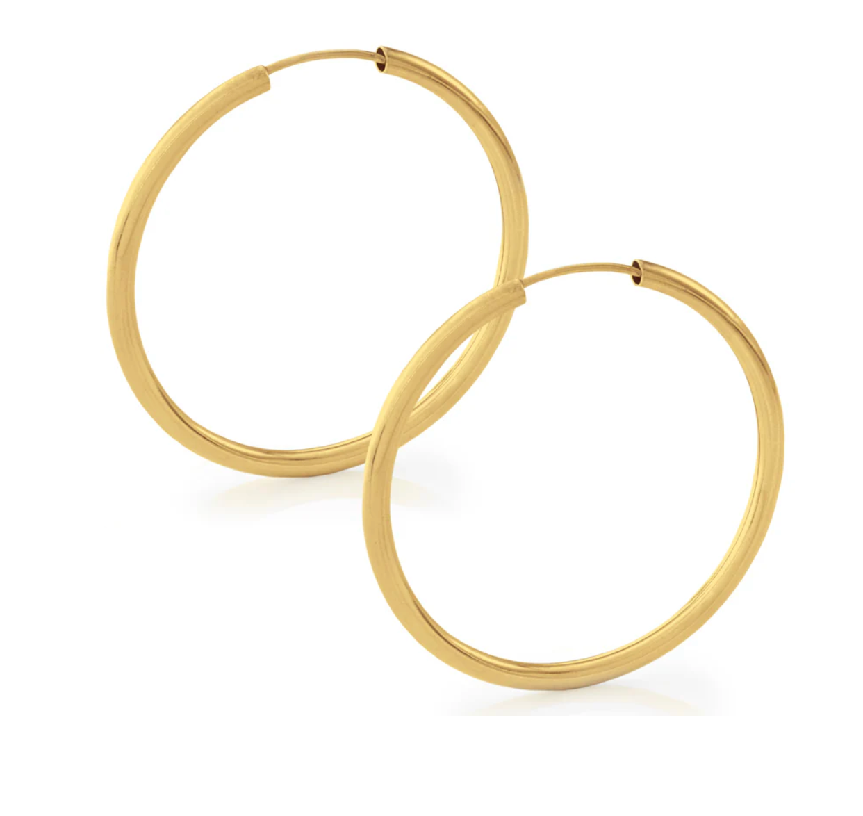 Crafted By CITRUS - Yellow Gold Hoop Earrings