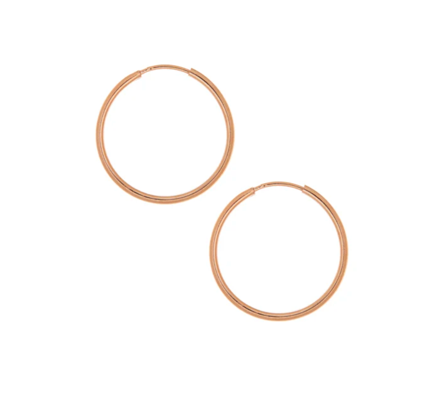 Crafted By CITRUS - Rose Gold Hoop Earrings