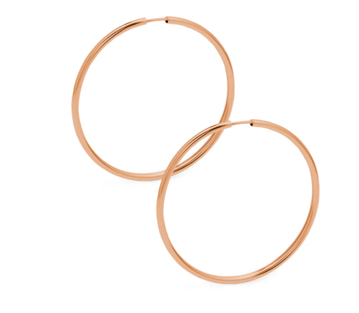 Crafted By CITRUS - Rose Gold Hoop Earrings