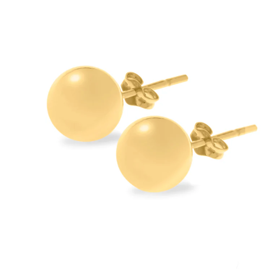 Crafted By CITRUS - Yellow Gold Ball Stud Earrings