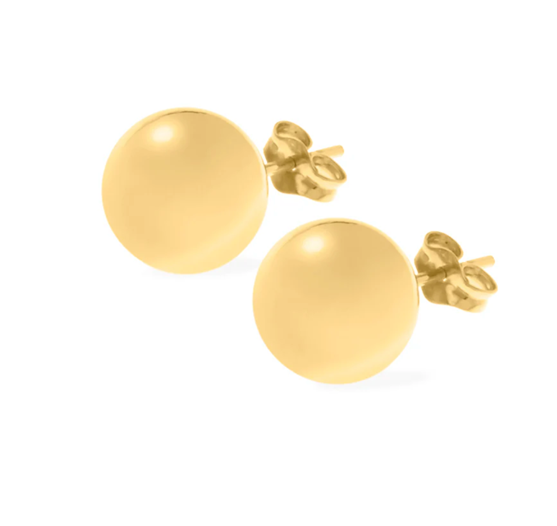 Crafted By CITRUS - Yellow Gold Ball Stud Earrings