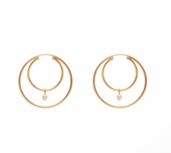 KLAS SQUARED New Moon Hoop Earrings