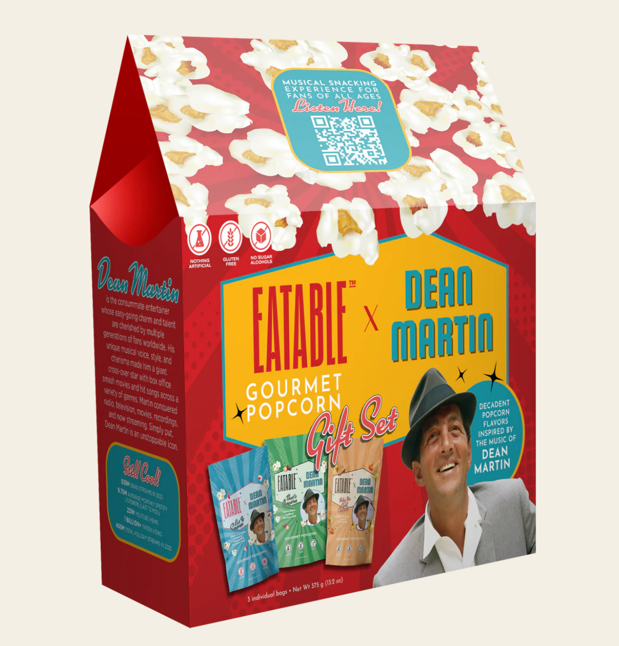 EATABLE Gourmet Popcorn - Dean Martin Trio Gift Set (Limited Edition)