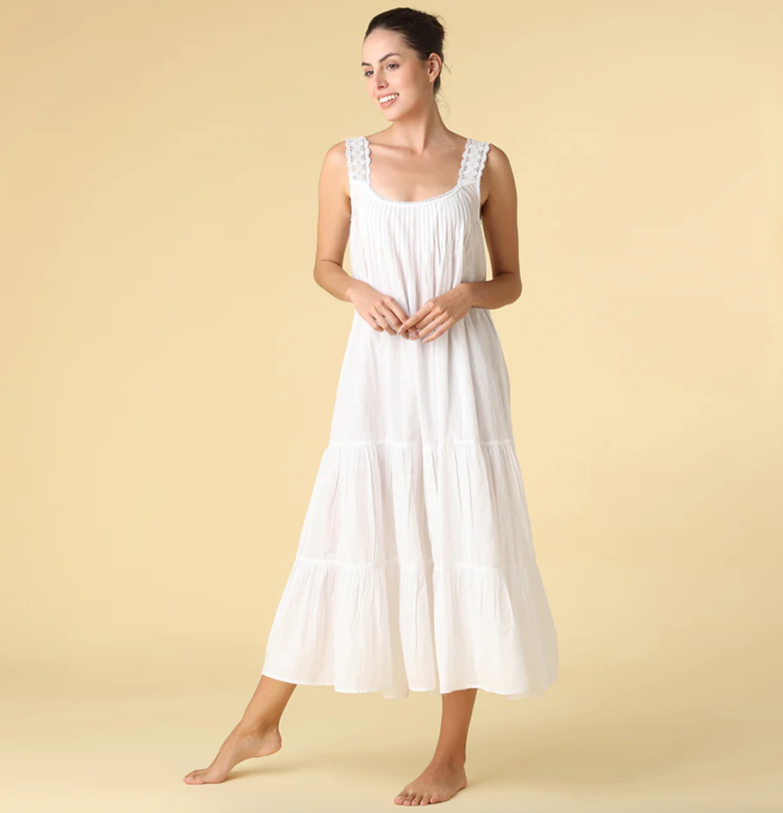 Mahogany MABEL White Nightgown