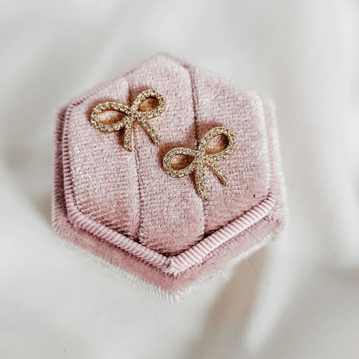 Rock Paper Pretty - Sparkle Bow Studs