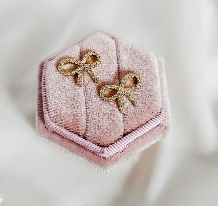 Rock Paper Pretty - Sparkle Bow Studs