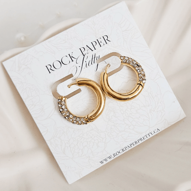 Rock Paper Pretty - Reversible Sparkle Hoops