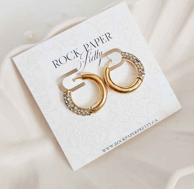 Rock Paper Pretty - Reversible Sparkle Hoops