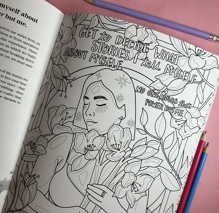 Stephanie Chinn Art - Taking Up Space Guided Colouring Book