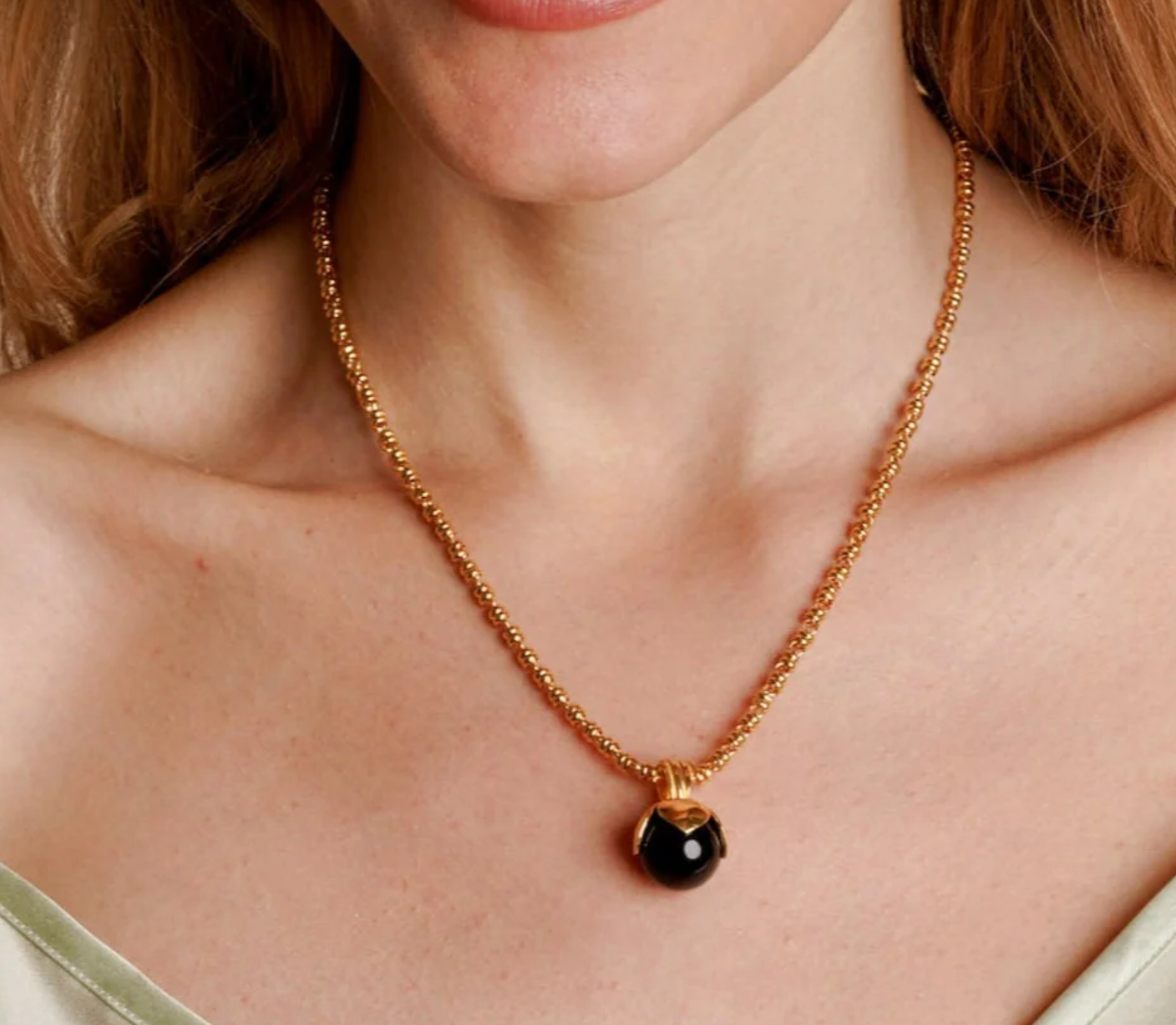 Debbie Travis Italian Jewelry Collection - Onyx Cappellini Pendant