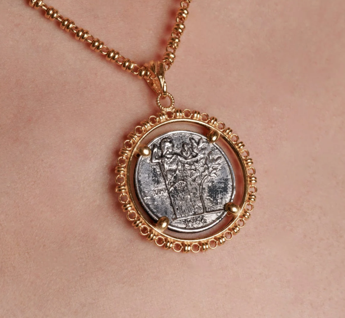 Debbie Travis Italian Jewelry Collection - Gold Medallion Pendant