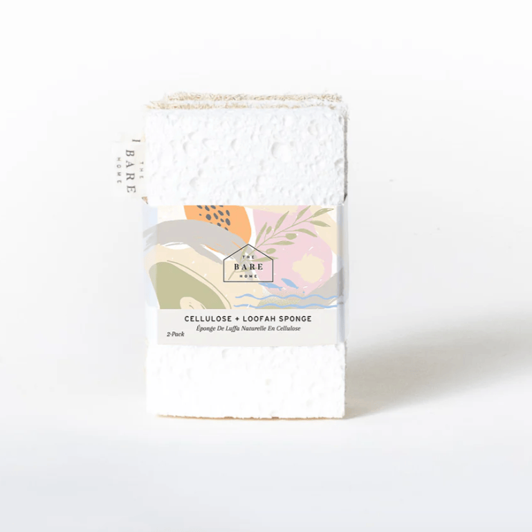 The Bare Home Cellulose & Loofah Sponge Set (2pack)