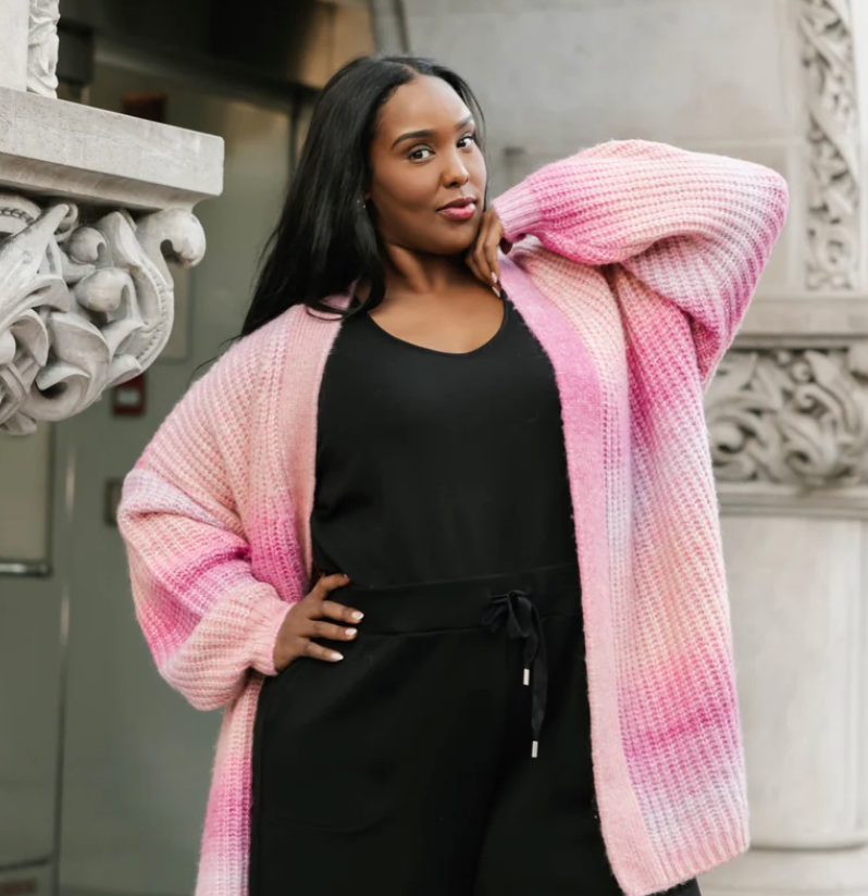 Smash & Tess SERENA Wrap Cardigan in Ombré Pink