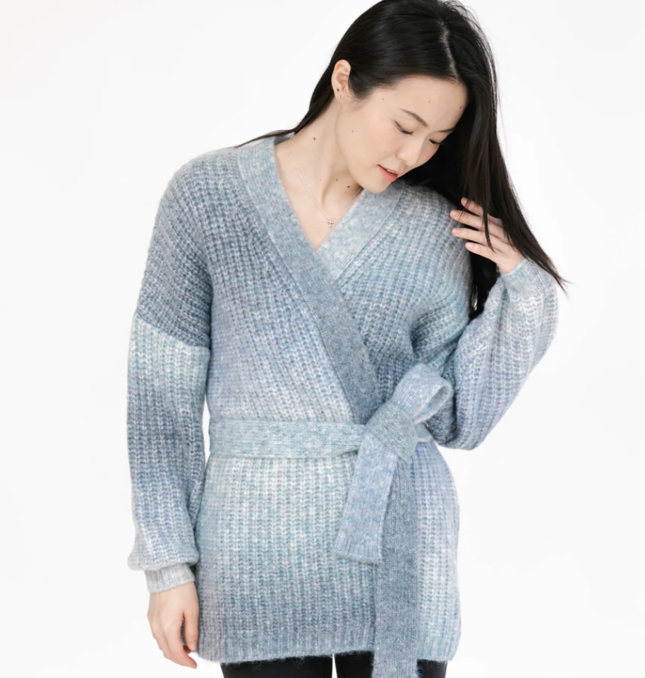 Smash & Tess SERENA Wrap Cardigan in Ombré Blue