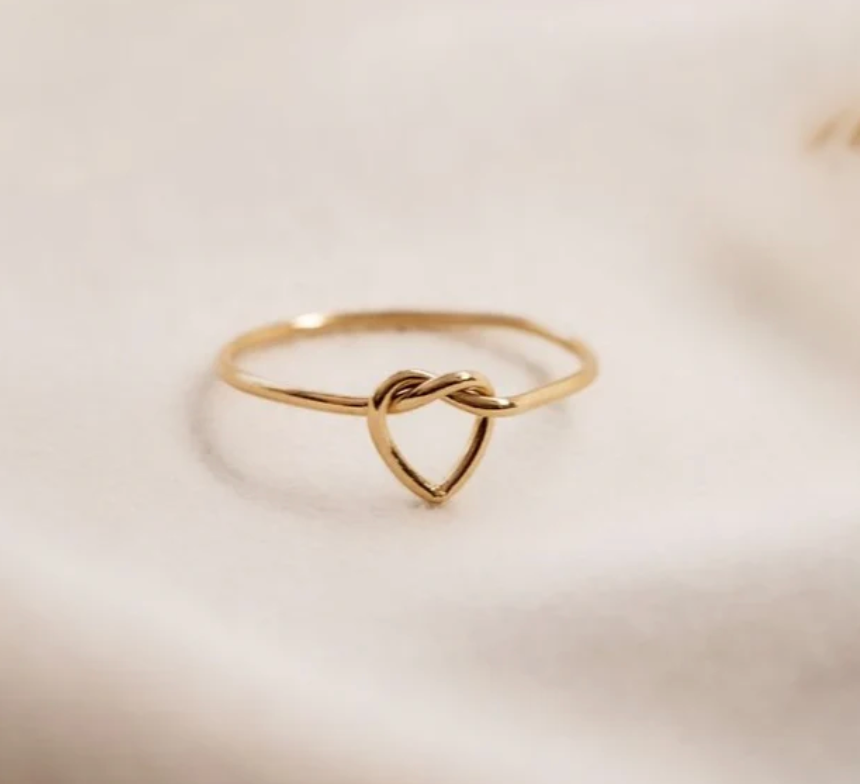 Shiny Soul Creations - Gold Heart Knot Ring