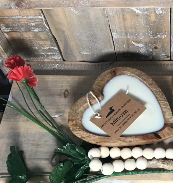 North Country Candle - Small Heart Dough Bowl Candle