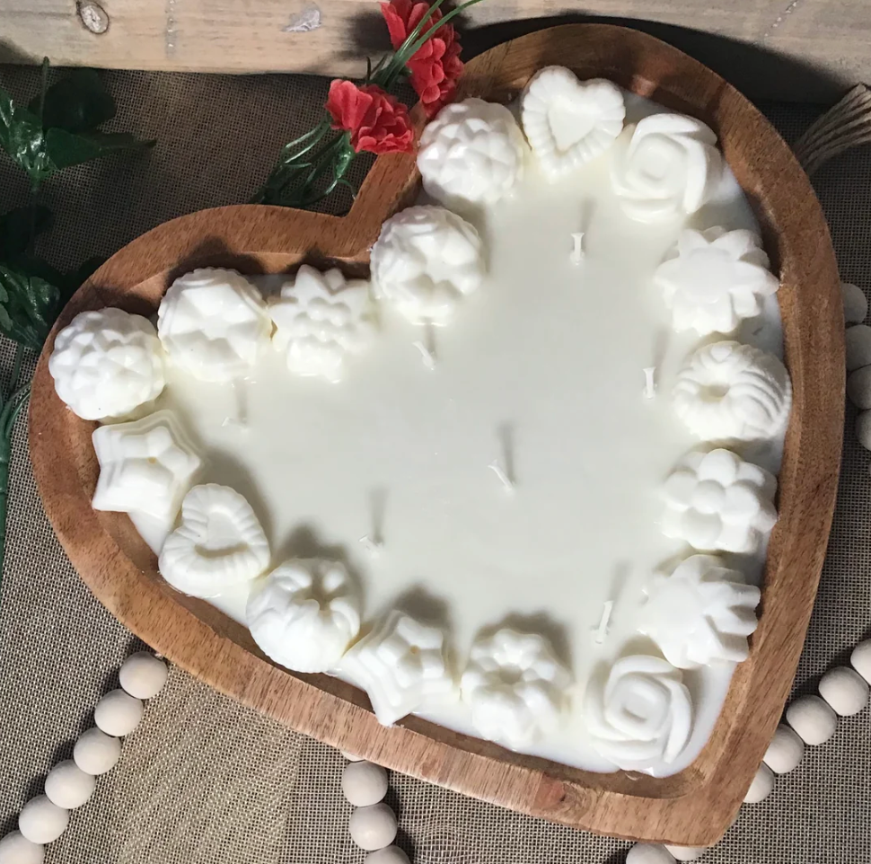 North Country Candle - XL Heart Dough Bowl Candle